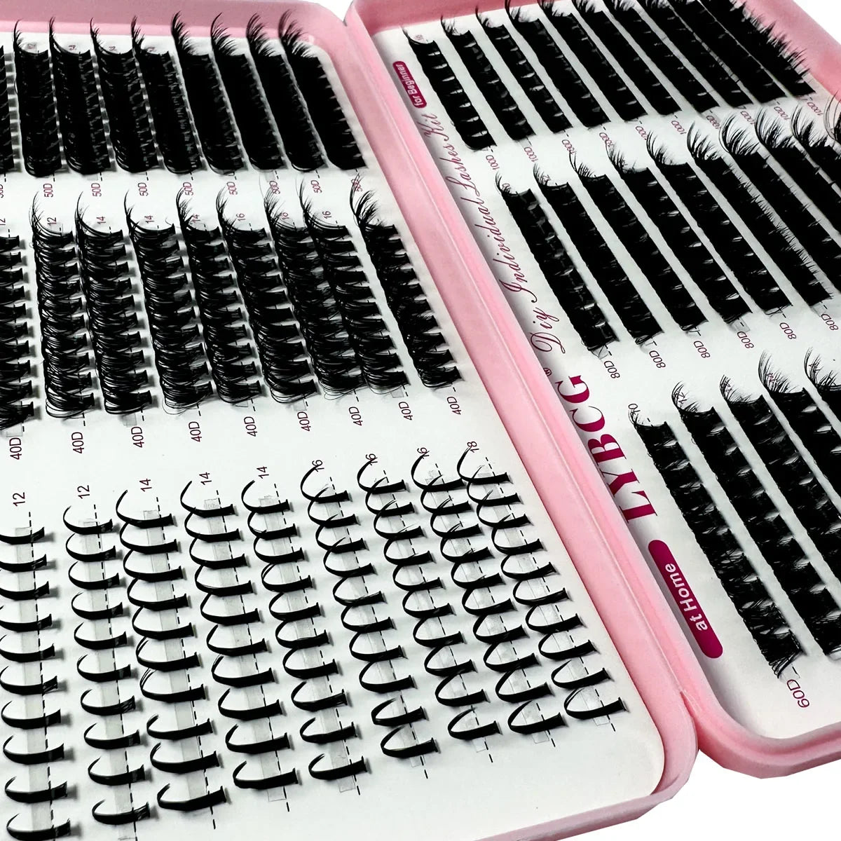 Spikes Lash Individuals Volume Eyelash Clusters D-Curly Lash Clusters Kit 10-20MM DIY Eyelash Extensions,6 Styles Lash Clusters