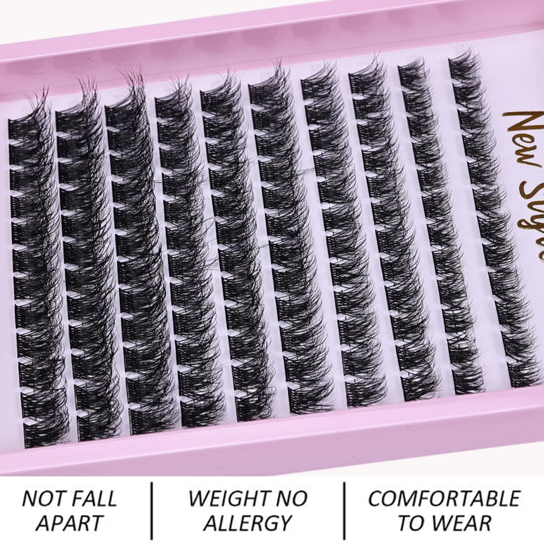 120pcs Cluster Lashes 10-16mm | Wispy D Curl Fluffy Individual Eyelashes for Natural Look