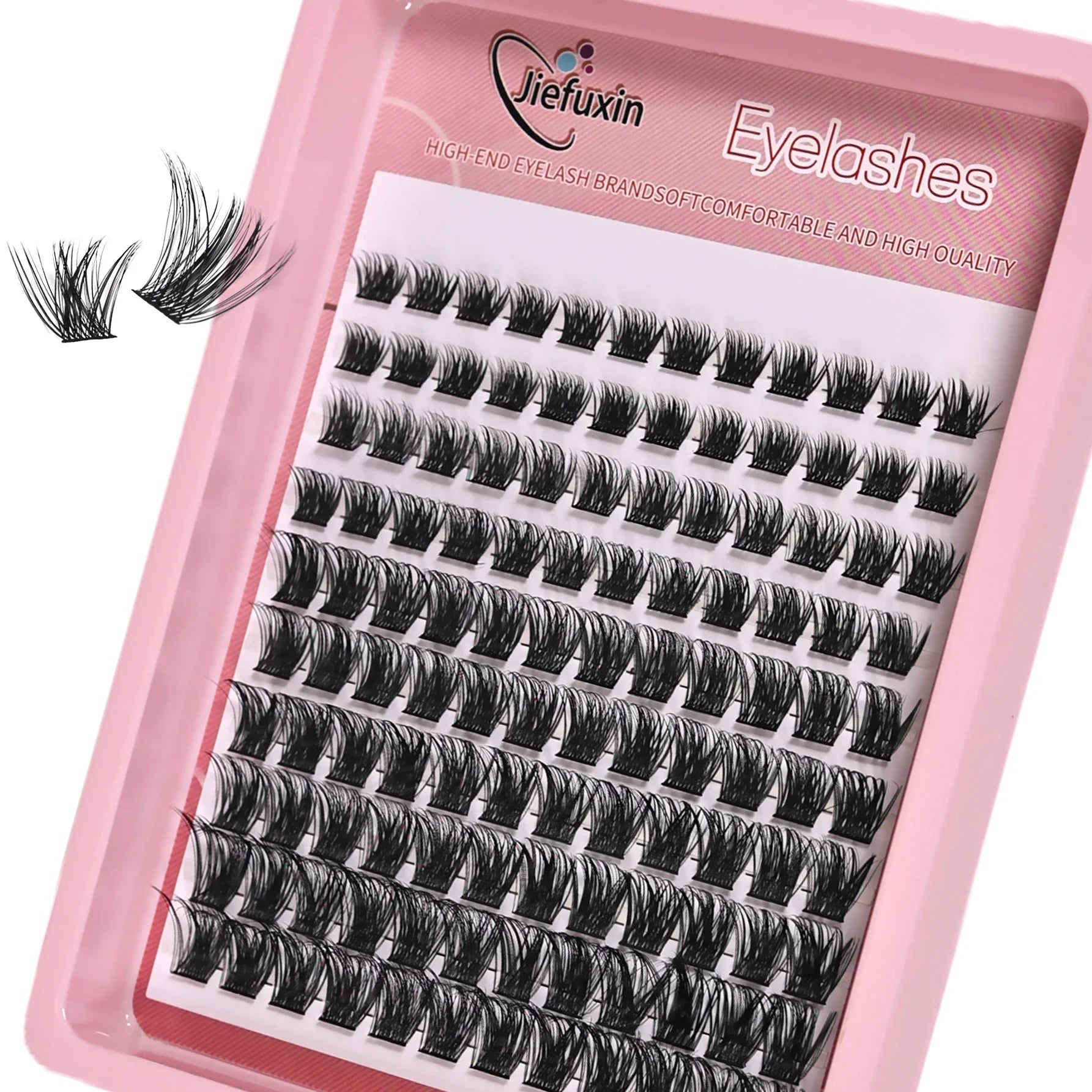 Cluster Lashes 120pcs 8-16mm Wispy D Curl Fluffy Eyelash Extensions | DIY Natural Look