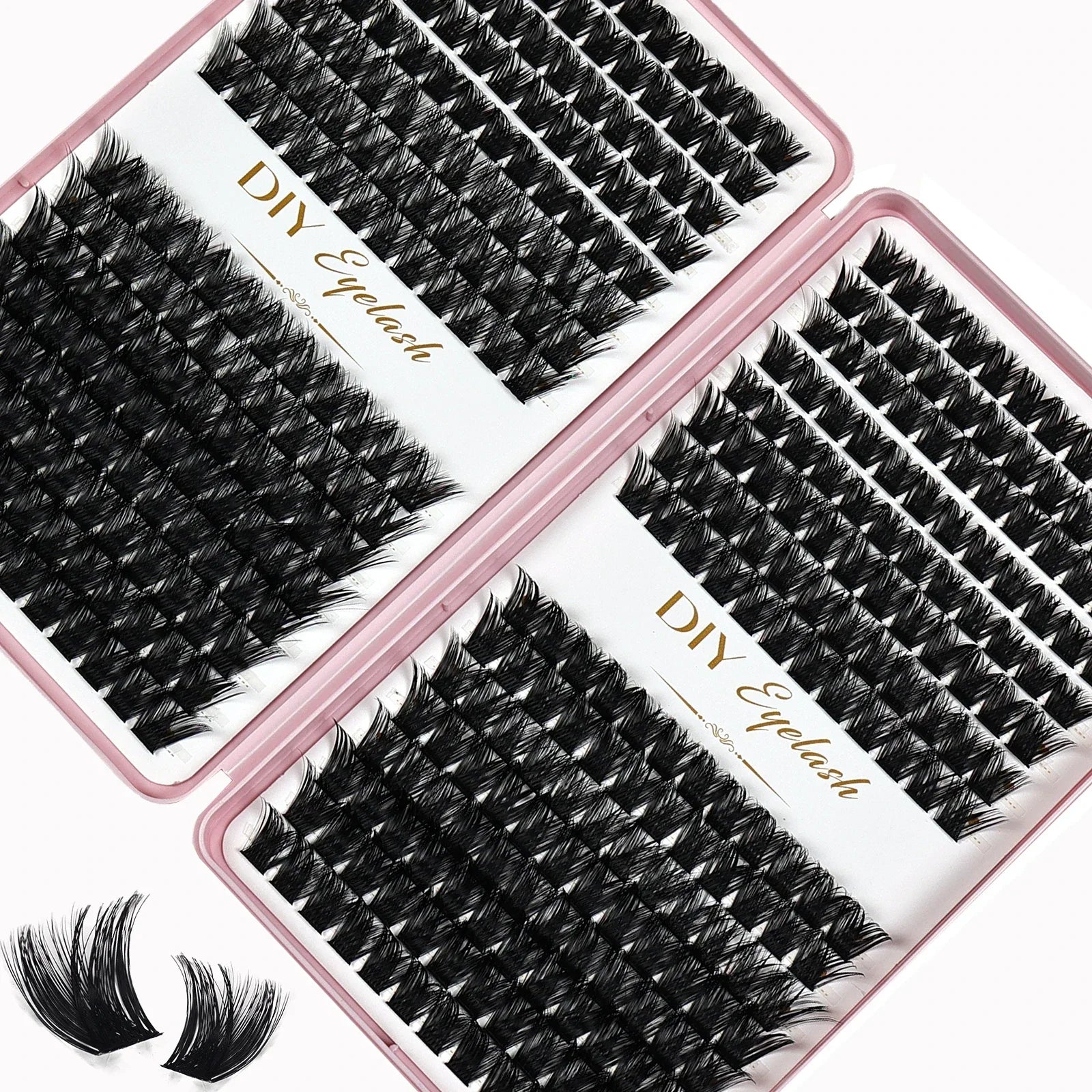 384pcs Cluster Lashes Mixed Tray | DIY Natural Look Eyelash Extension