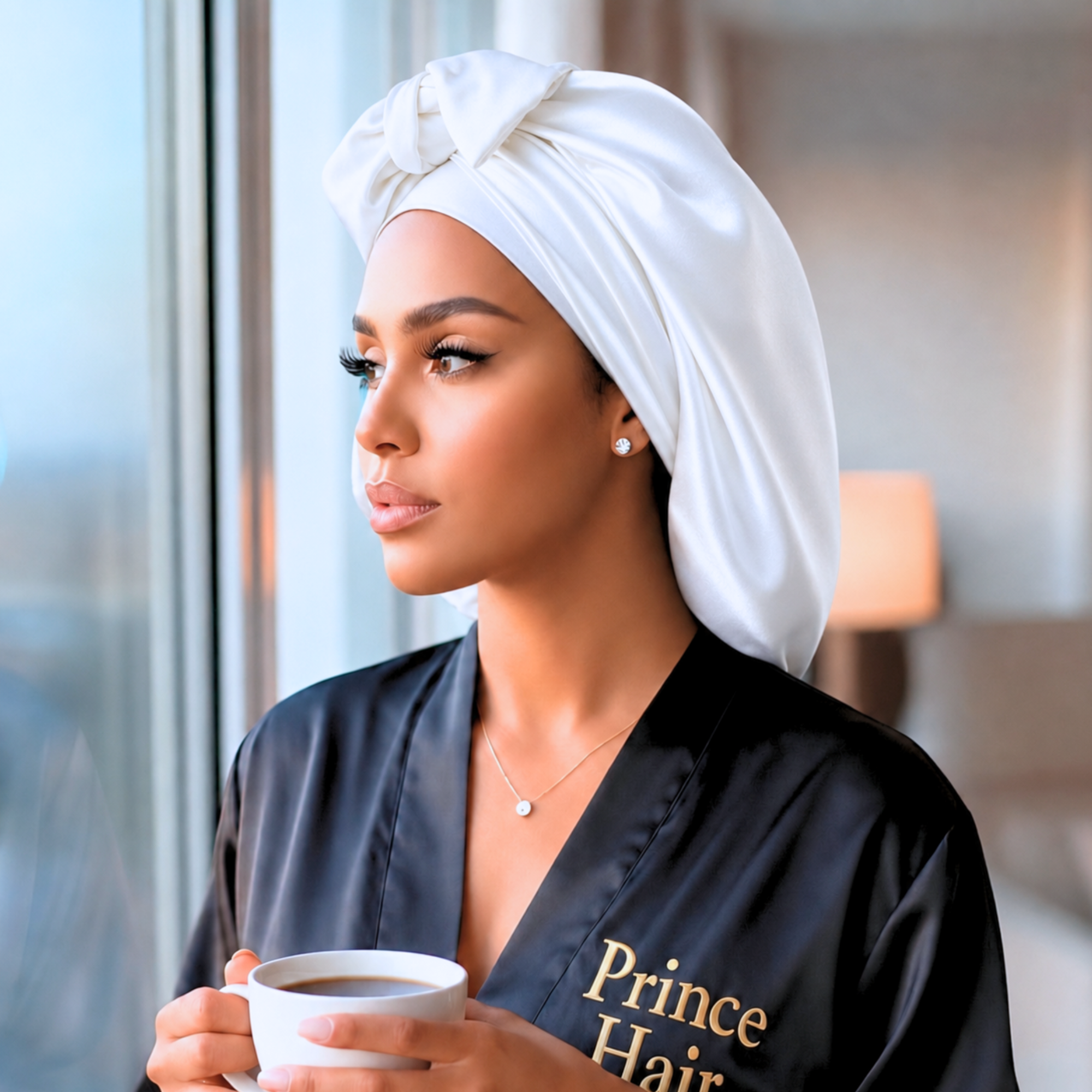 Satin Hair Bonnet for Sleeping – Adjustable Stretch Tie