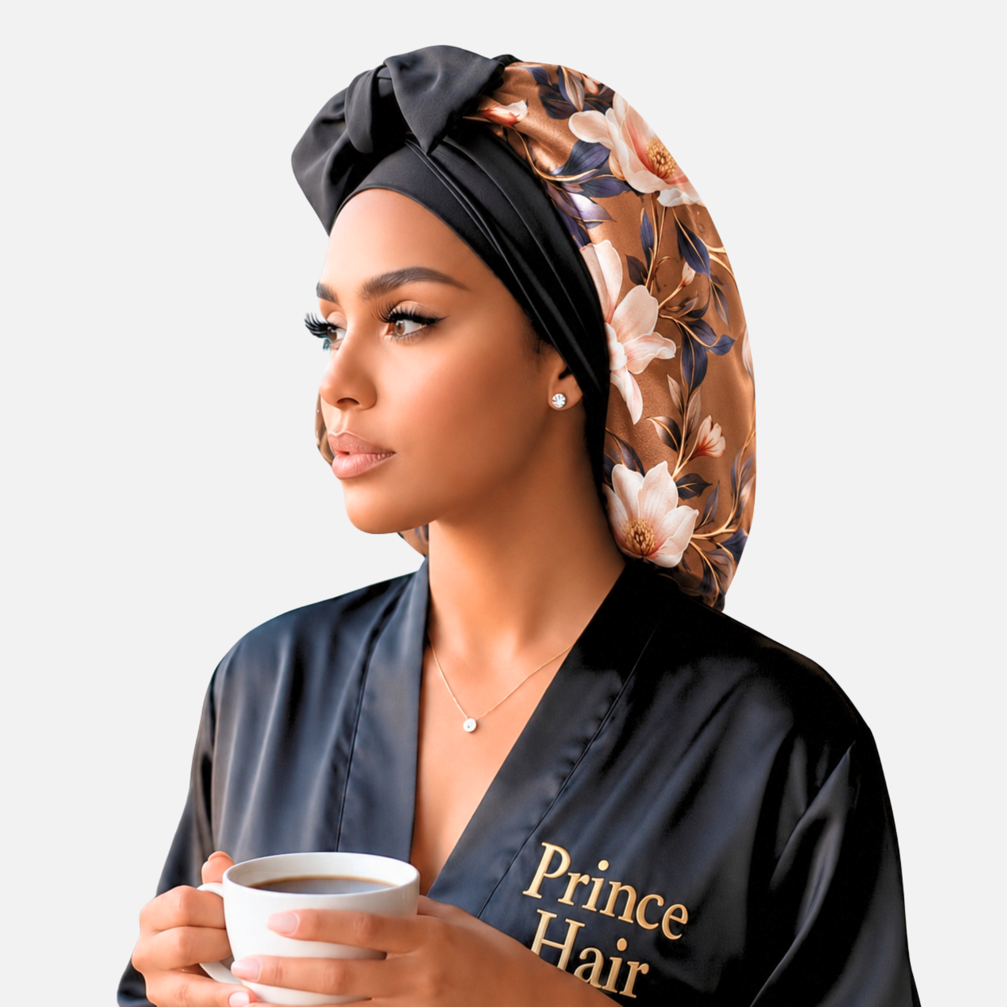 Satin Hair Bonnet for Sleeping – Adjustable Stretch Tie