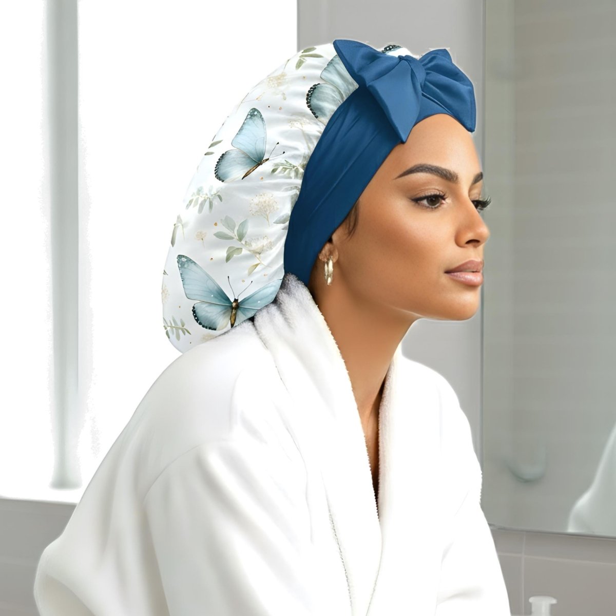 Satin Hair Bonnet for Sleeping – Adjustable Stretch Tie