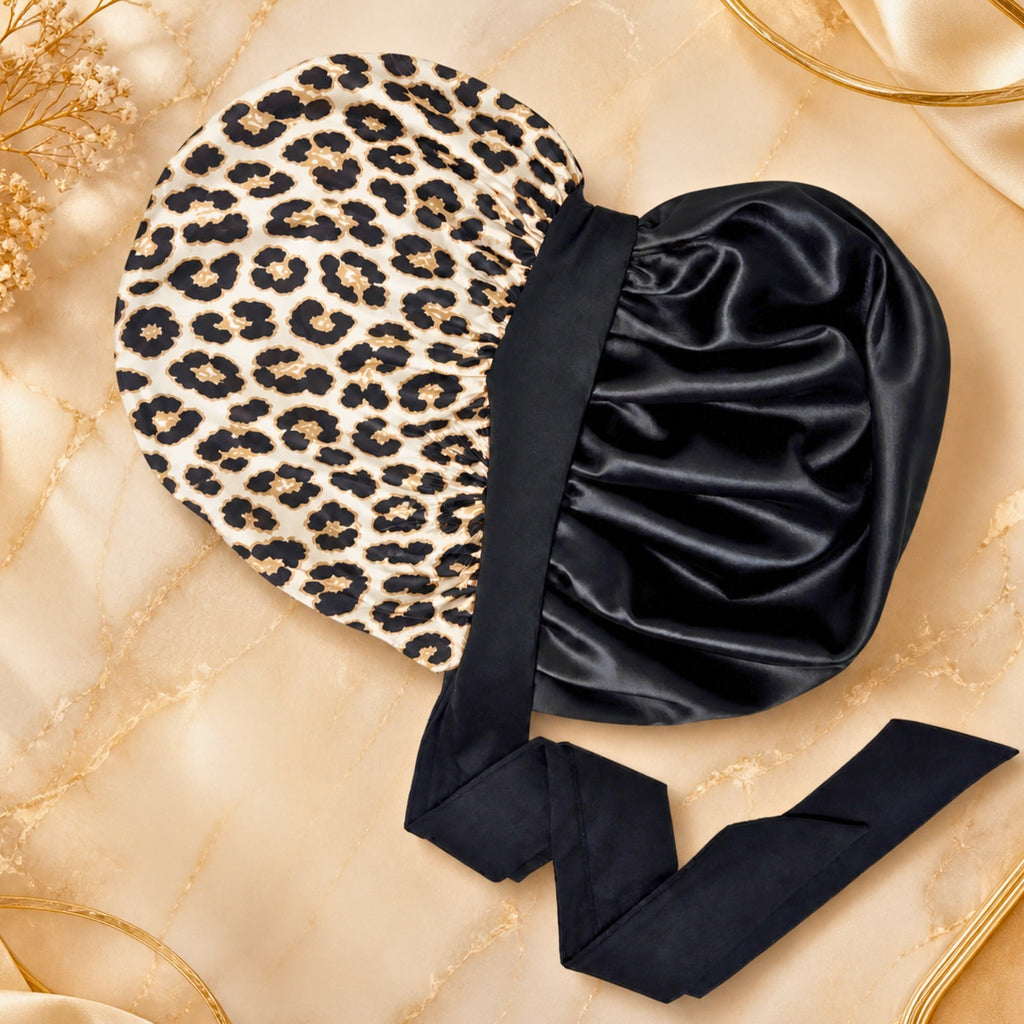 Satin Hair Bonnet for Sleeping – Adjustable Stretch Tie