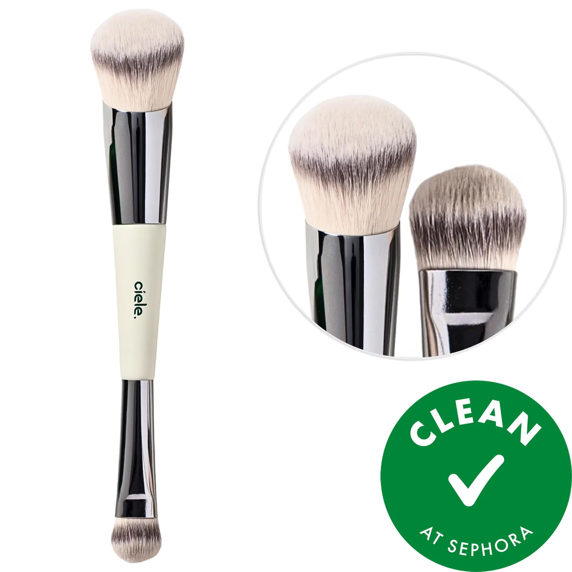 Real Techniques - Dual-Ended Complexion Makeup Brush for Flawless Foundation & Concealer Application - Vegan & Cruelty-Free