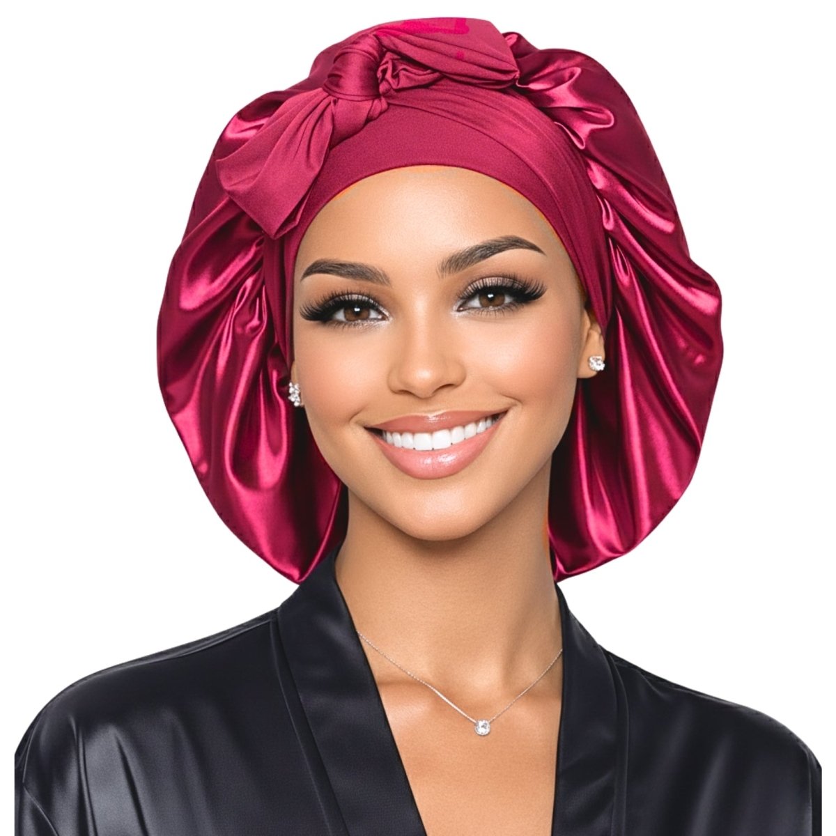 Satin Hair Bonnet for Sleeping – Adjustable Stretch Tie