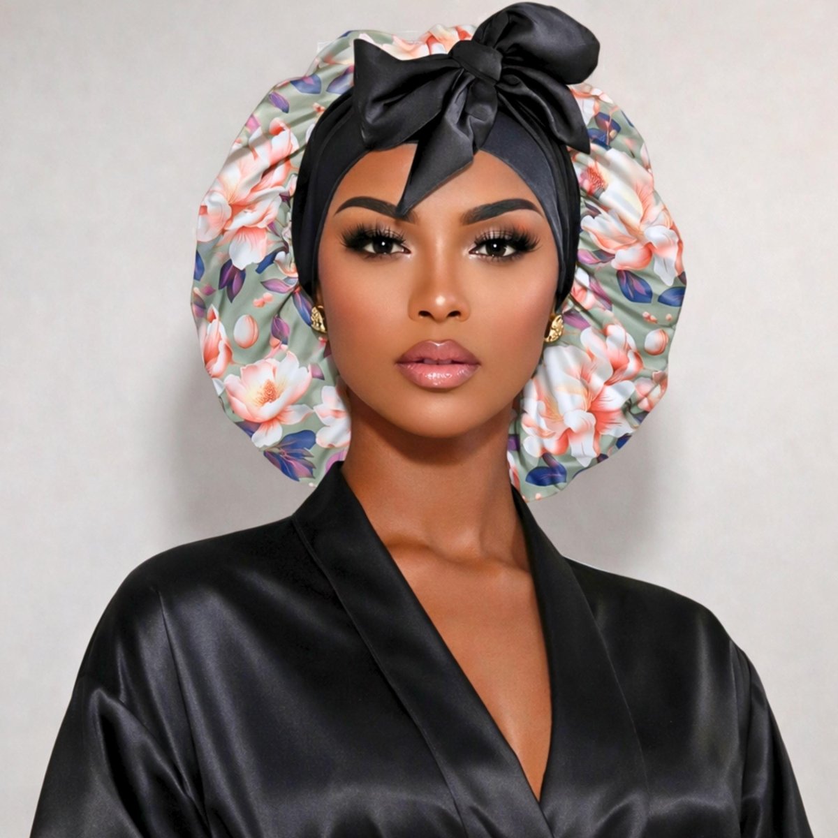Satin Hair Bonnet for Sleeping – Adjustable Stretch Tie