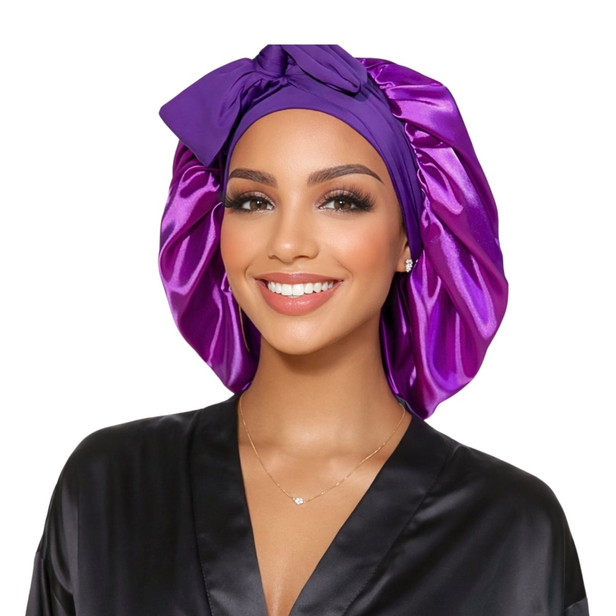 Satin Hair Bonnet for Sleeping – Adjustable Stretch Tie