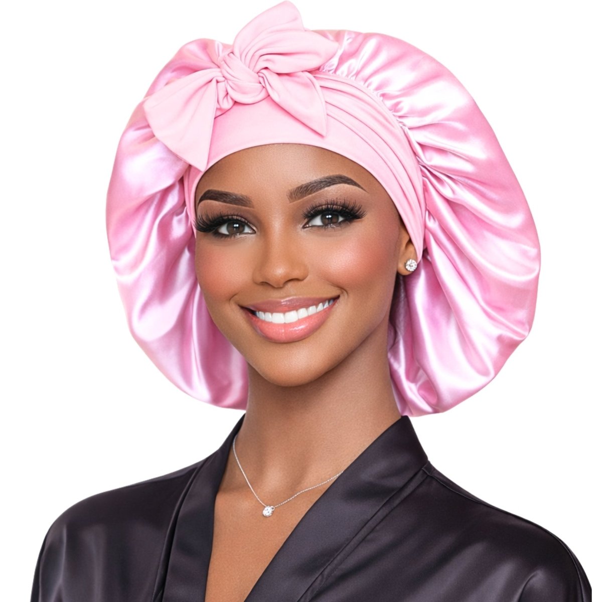 Satin Hair Bonnet for Sleeping – Adjustable Stretch Tie