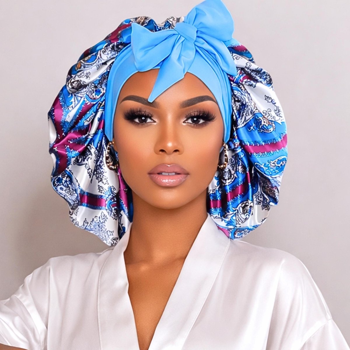 Satin Hair Bonnet for Sleeping – Adjustable Stretch Tie