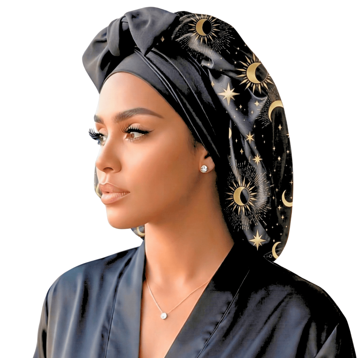 Satin Hair Bonnet for Sleeping – Adjustable Stretch Tie