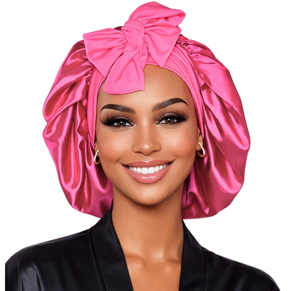 Satin Hair Bonnet for Sleeping – Adjustable Stretch Tie