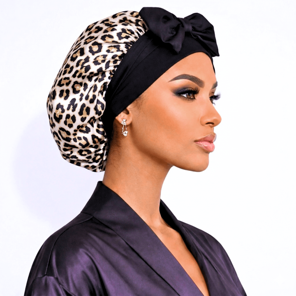 Satin Hair Bonnet for Sleeping – Adjustable Stretch Tie