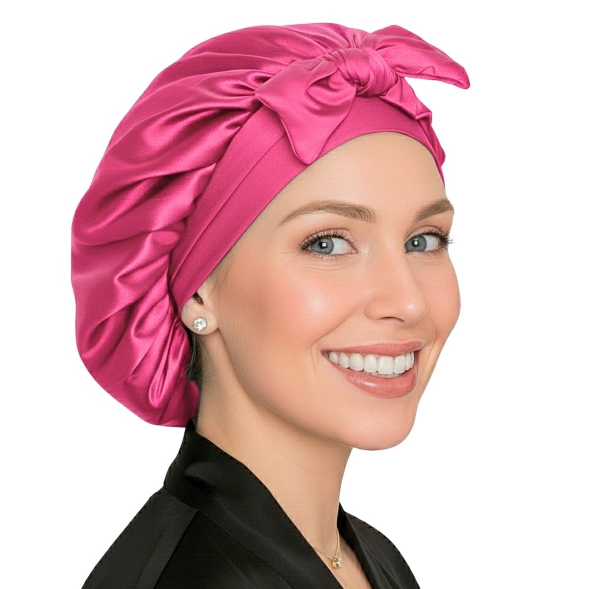 Satin Hair Bonnet for Sleeping – Adjustable Stretch Tie