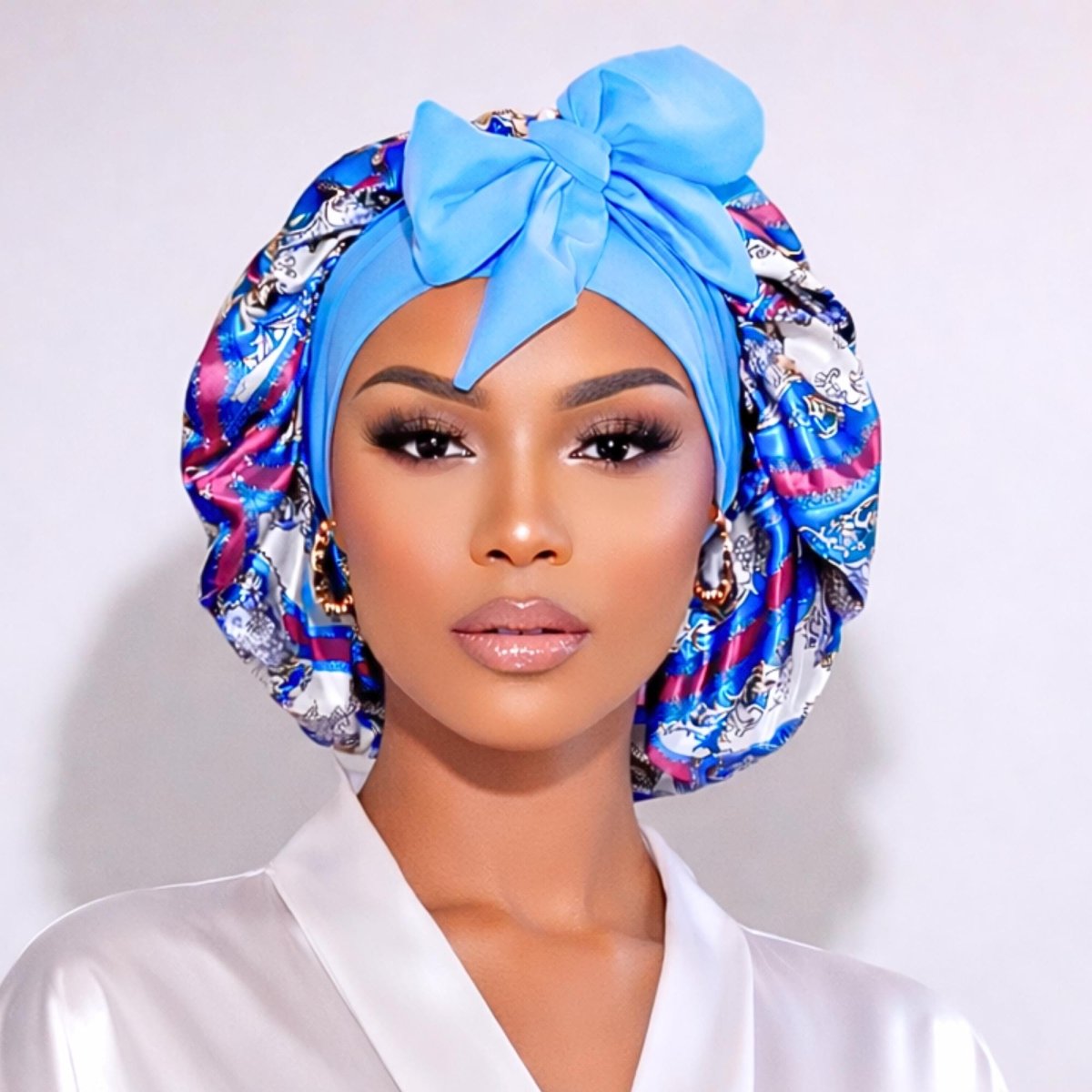 Satin Hair Bonnet for Sleeping – Adjustable Stretch Tie