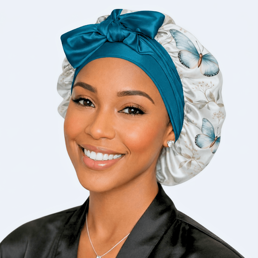 Satin Hair Bonnet for Sleeping – Adjustable Stretch Tie
