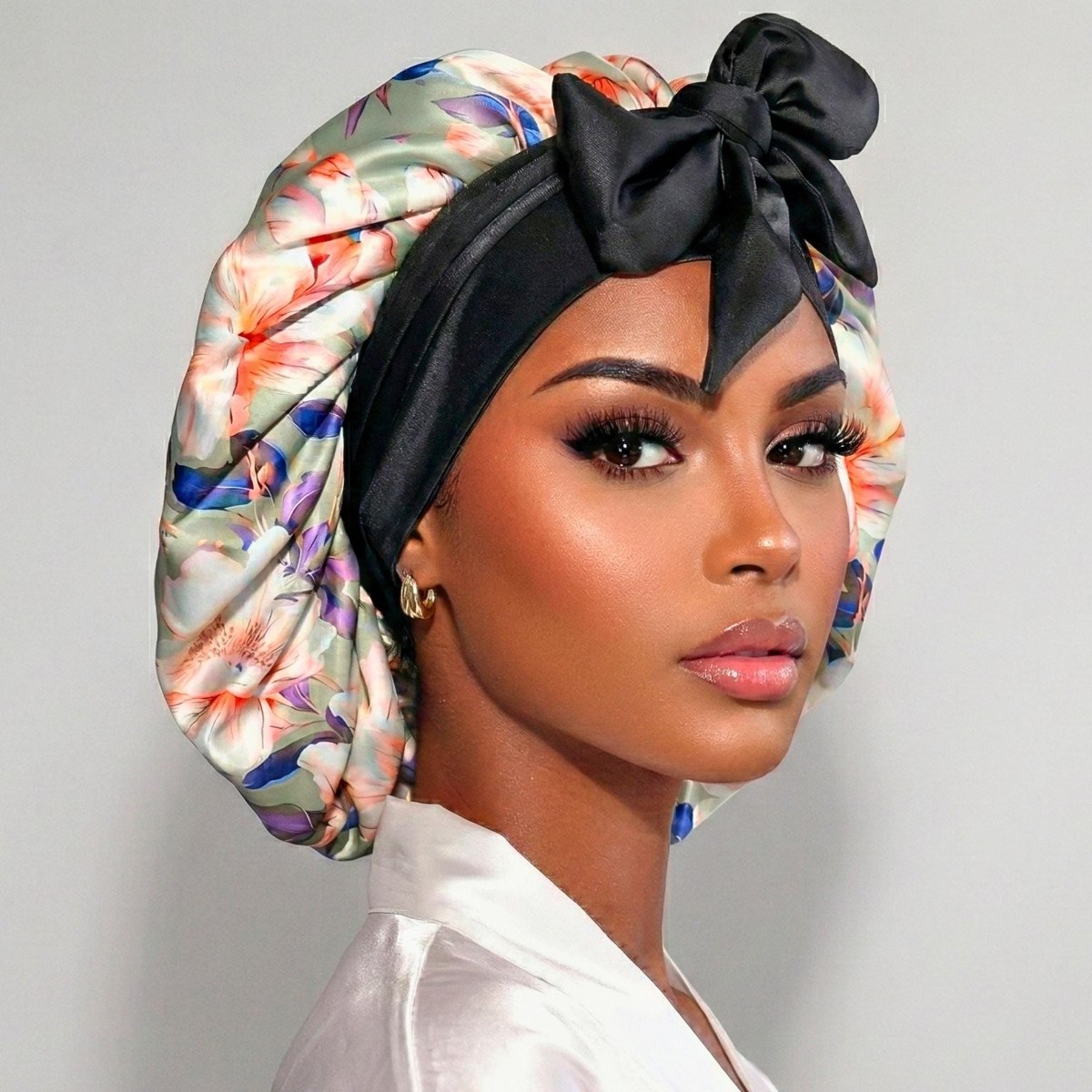 Satin Hair Bonnet for Sleeping – Adjustable Stretch Tie