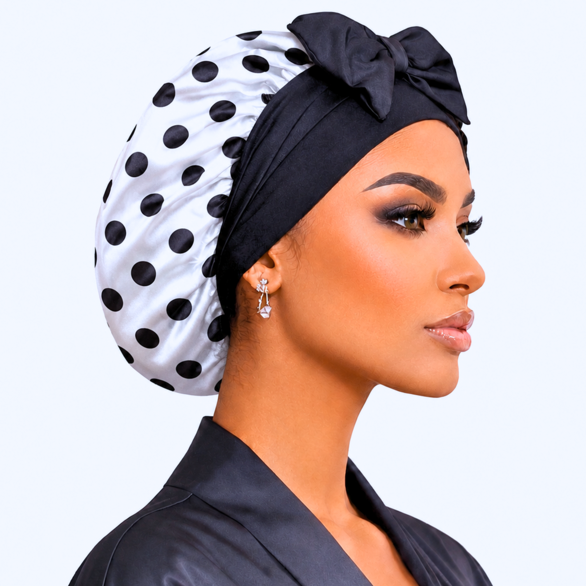 Satin Hair Bonnet for Sleeping – Adjustable Stretch Tie